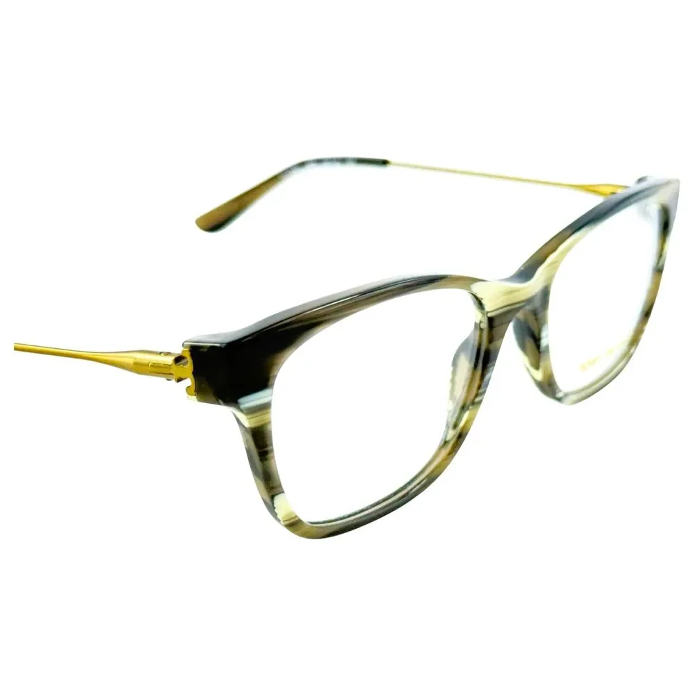 Tory Burch TY2063 Womens Plastic Eyeglass Frame 1553 Olive Horn Gold 53-18